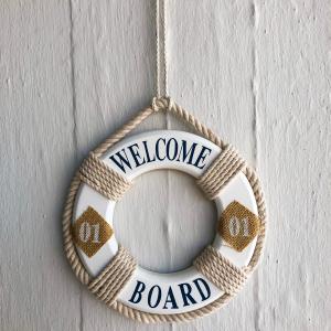 life preserver with the words welcome board